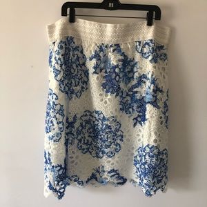 NWT WOMEN’S SKIRT PRETTY PINK SIZE 3X BLUE LACE CUTE